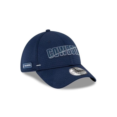 Blue Dallas Cowboys Hat - New Era NFL Official Summer Sideline 39THIRTY Stretch Fit Caps USA7980421